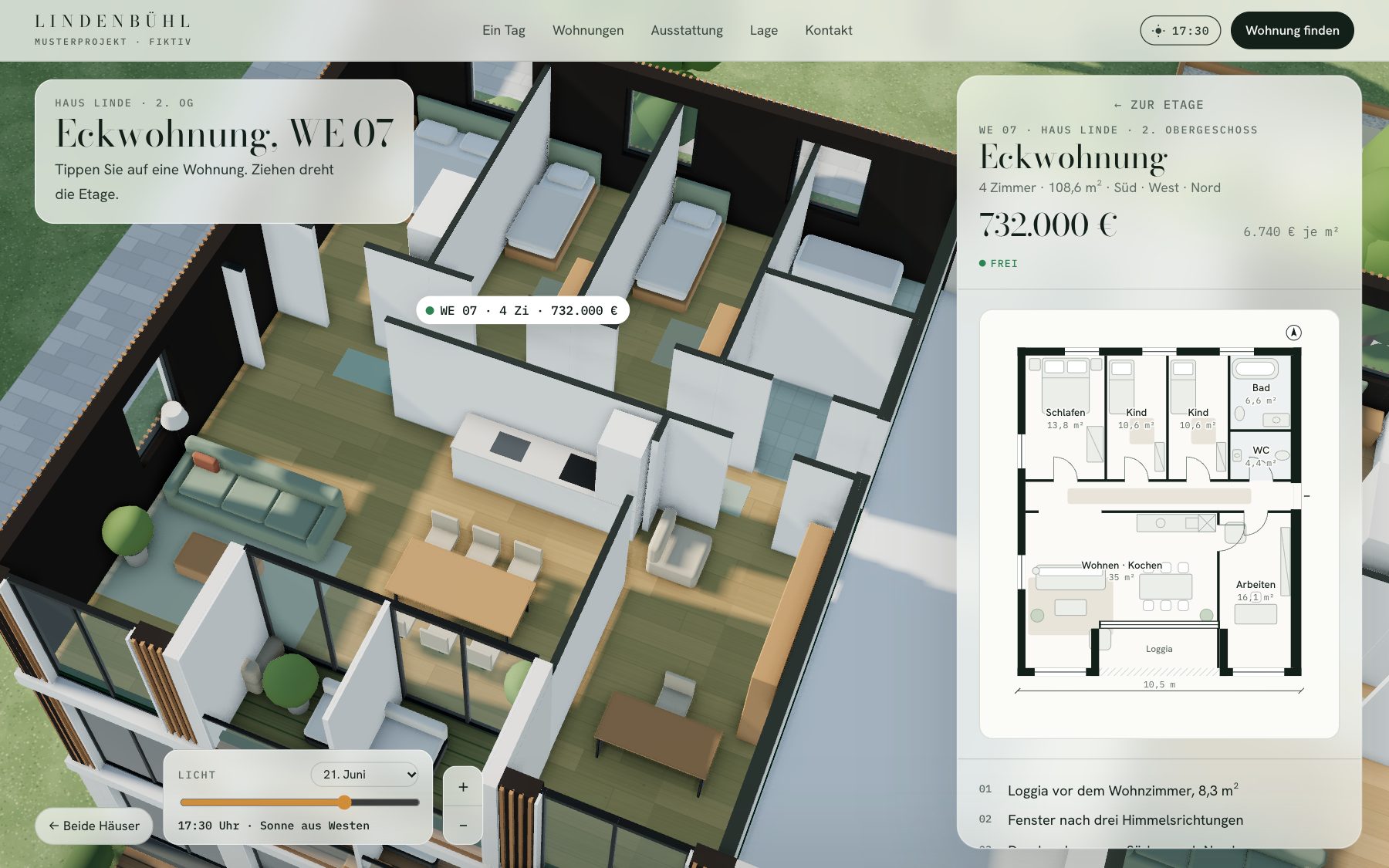 A furnished apartment